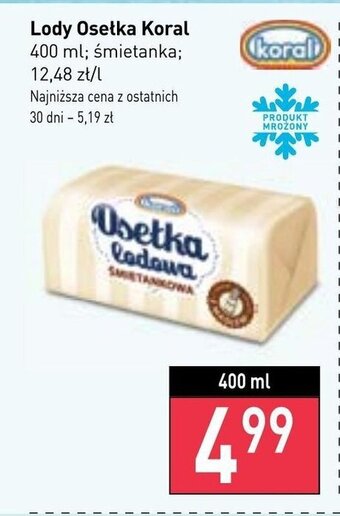 Stokrotka Lody Osetka Koral 400 ml oferta