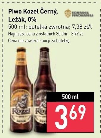 Piwo Kozel Černý, i Ležák, 0% 500 ml