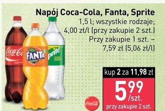 Stokrotka Napój Coca-Cola, Fanta, Sprite 1,5 l oferta