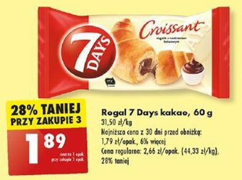 Biedronka Rogal 7 Days kakao 60 g oferta