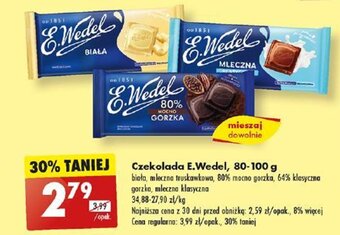 Biedronka Czekolada E.Wedel 80-100 g oferta