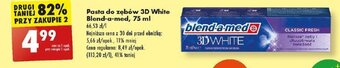 Biedronka Pasta do zębów 3D White Blend-a-med 75 ml oferta