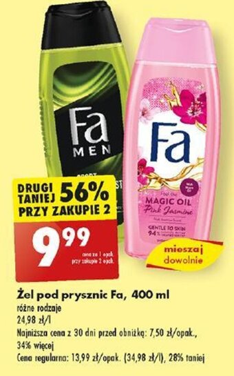 Biedronka Żel pod prysznic Fa 400 ml oferta