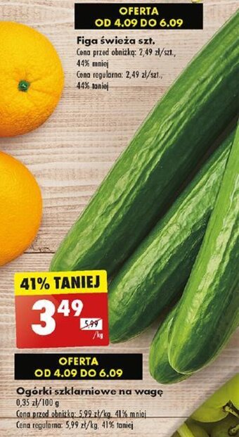 Biedronka Ogórki szklarniowe 1kg oferta
