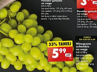 Biedronka Winogrona sułtańskie 1kg oferta