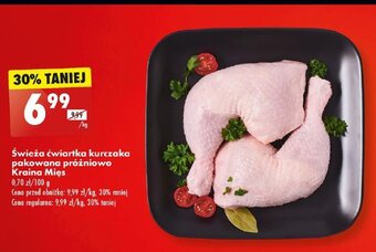Biedronka Świeża ćwiartka kurczaka pakowana próżniowo Kraina Mięs 1kg oferta