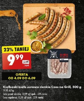 Biedronka Kiełbaski białe surowe cienkie Czas na Grill 500 g oferta