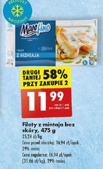 Biedronka Filety z mintaja bez skóry 475 g oferta