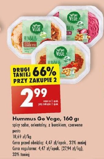 Biedronka Hummus Go Vege 160 g oferta