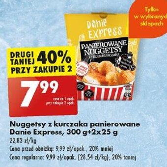 Biedronka Nuggetsy z kurczaka panierowane Danie Express 300 g+2x25 g oferta