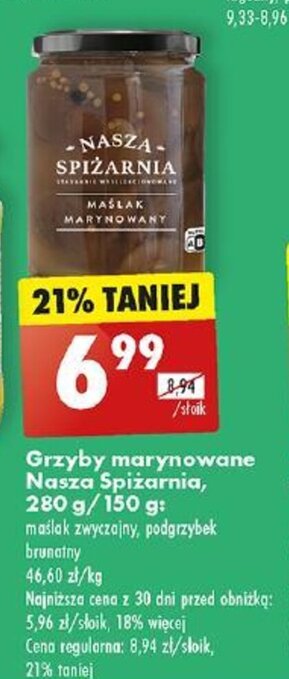 Biedronka Grzyby marynowane Nasza Spiżarnia 280 g oferta