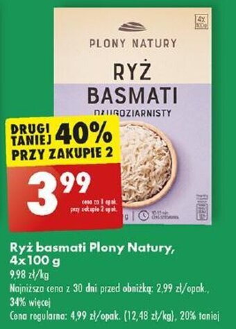 Biedronka Ryż basmati Plony Natury 4x100 g oferta