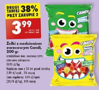 Biedronka Żelki z nadzieniem owocowym Candi, 200 g oferta
