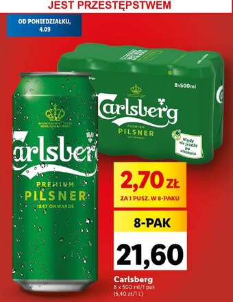 Lidl Carlsberg 8 x 500 ml oferta