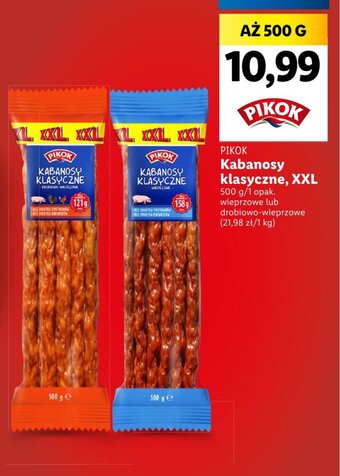 Lidl Kabanosy klasyczne, XXL 500 g oferta