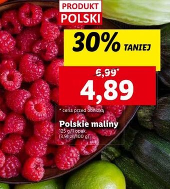 Lidl Polskie maliny 125 g oferta