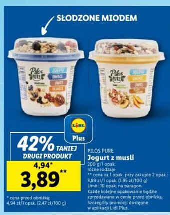 Lidl Jogurt z musli 200 g oferta