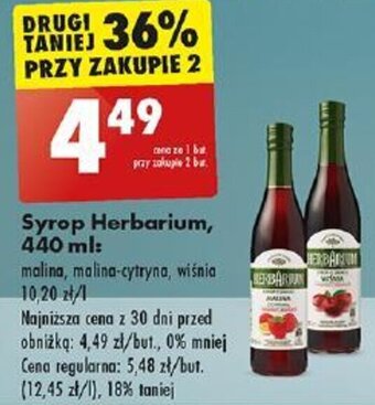 Biedronka Syrop Herbarium, 440 ml oferta