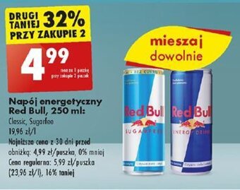 Biedronka Napój energetyczny Red Bull, 250 ml oferta