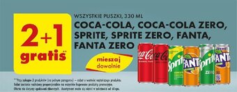 Biedronka WSZYSTKIE PUSZKI, 330 ML COCA-COLA, SPRITE, SPRITE ZERO, FANTA, FANTA ZERO oferta
