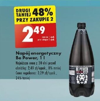 Biedronka Napój energetyczny Be Power, 1l oferta