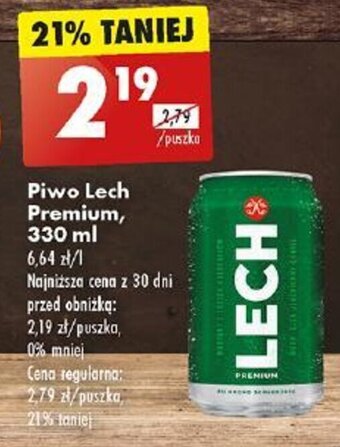 Biedronka Piwo Lech Premium 330 ml oferta