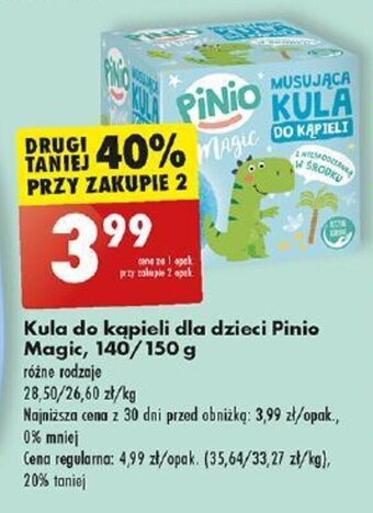 Biedronka Kula do kąpieli dla dzieci Pinio Magic 140/150 g oferta