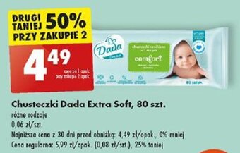 Biedronka Chusteczki Dada Extra Soft 80 szt. oferta