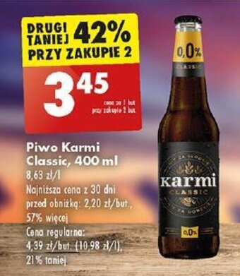 Biedronka Piwo Karmi Classic, 400 ml oferta