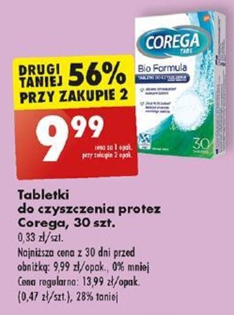 Biedronka Tabletki do czyszczenia protez Corega, 30 szt oferta