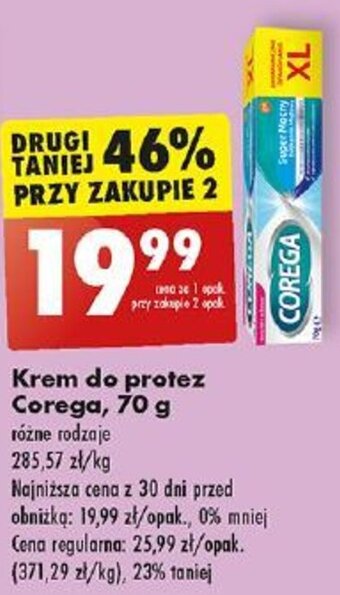 Biedronka Krem do protez Corega, 70 g oferta