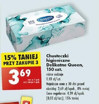 Biedronka Chusteczki higieniczne Delikatne Queen, 150szt oferta