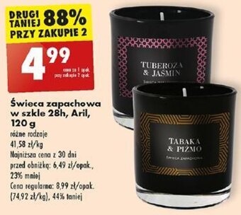 Biedronka Świeca zapachowa w szkle 28h, Aril, 120g oferta