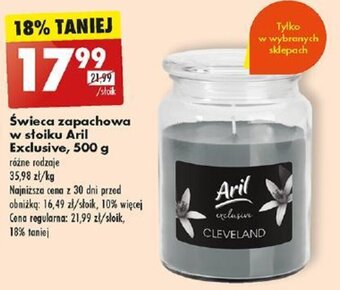 Biedronka Świeca zapachowa w słoiku Aril Exclusive, 500 g oferta