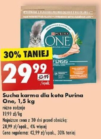 Biedronka Sucha karma dla kota Purina One, 1,5 kg oferta