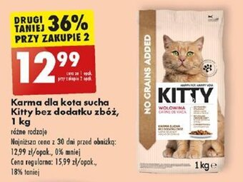 Biedronka Karma dla kota sucha Kitty bez dodatku zbóż, 1 kg oferta