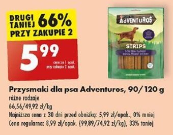 Biedronka Przysmaki dla psa Adventuros, 90/ 120 g oferta