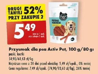Biedronka Przysmak dla psa Activ Pet, 100 g/80 g oferta
