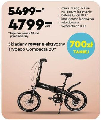 Biedronka Składany rower elektryczny Trybeco Compacta 20" oferta
