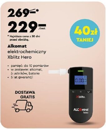 Biedronka Alkomat elektrochemiczny Xblitz Hero oferta