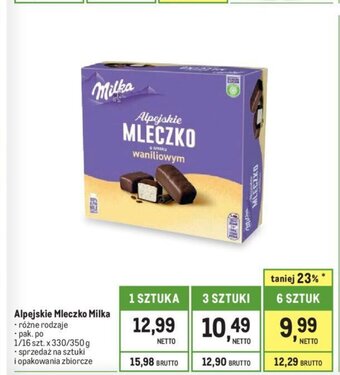 Makro Alpejskie Mleczko Milka 330/350g oferta