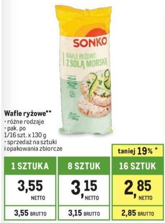 Makro Wafle ryżowe 130g oferta