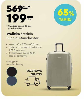 Biedronka Walizka średnia 45 x 27.5 x 66.5 cm oferta