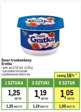 Makro Deser truskawkowy Gratka 115g oferta