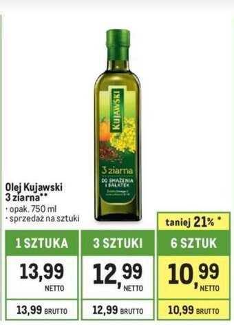 Makro Olej Kujawski 3 ziarna 750 ml oferta