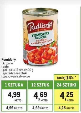 Makro Pomidory Pudliszki 400 g oferta