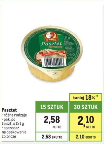 Makro PROFI Pasztet 131 g oferta