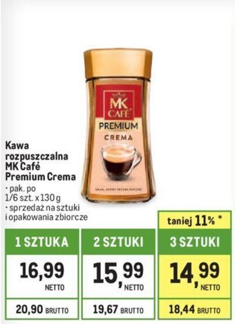 Makro Kawa rozpuszczalna MK Café Premium Crema 130 g oferta