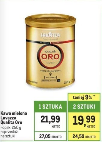 Makro Kawa mielona Lavazza Qualita Oro 250 g oferta