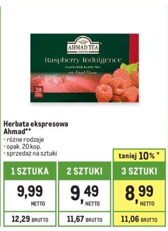 Makro Herbata ekspresowa Ahmad 20 kop. oferta